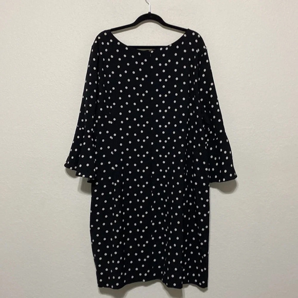 Monroe & Main Black White Polka Dot A-Line Dress Size 3X - Picture 8 of 9